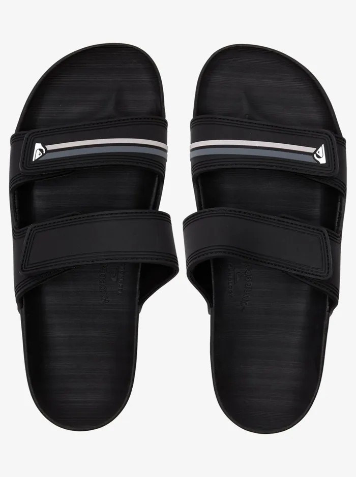 Men Quiksilver Sandals Rivi Double Adjust Sandals Blackgreyblack Men Quiksilver Sandals Rivi Double Adjust Sandals Blackgreyblack