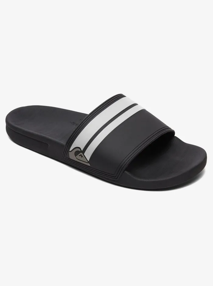 Men Quiksilver Sandals Rivi Slide Slider Sandals Blackblackwhite Men Quiksilver Sandals Rivi Slide Slider Sandals Blackblackwhite