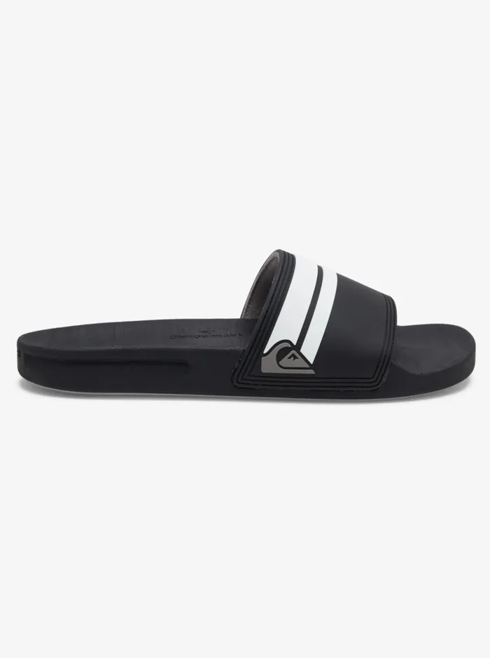 Men Quiksilver Sandals Rivi Slide Slider Sandals Blackblackwhite Men Quiksilver Sandals Rivi Slide Slider Sandals Blackblackwhite