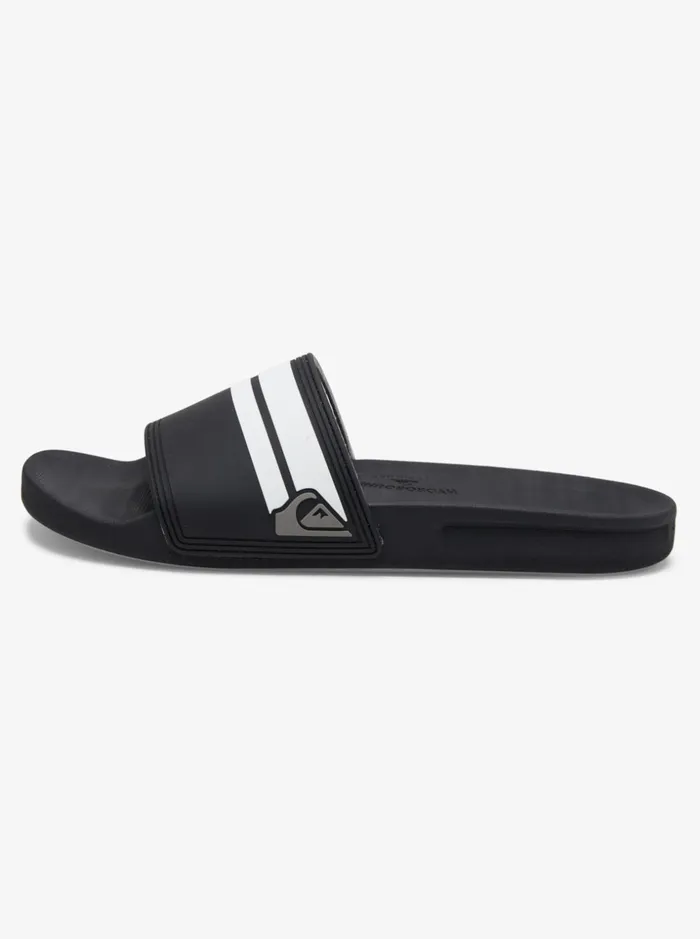 Men Quiksilver Sandals Rivi Slide Slider Sandals Blackblackwhite Men Quiksilver Sandals Rivi Slide Slider Sandals Blackblackwhite