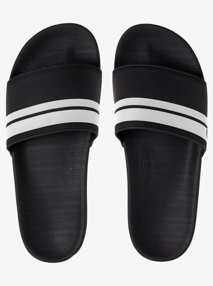 Men Quiksilver Sandals Rivi Slide Slider Sandals Blackblackwhite Men Quiksilver Sandals Rivi Slide Slider Sandals Blackblackwhite