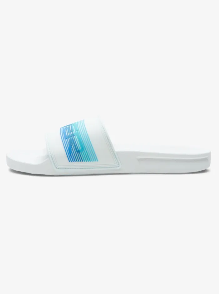Men Quiksilver Sandals Rivi Wordmark Slide Slider Sandals Whiteblueblue Men Quiksilver Sandals Rivi Wordmark Slide Slider Sandals Whiteblueblue