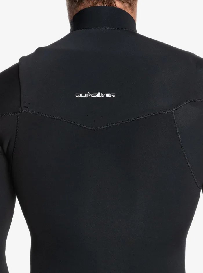 Men Quiksilver Wetsuits 43 Everyday Sessions ChestZip Wetsuit Black