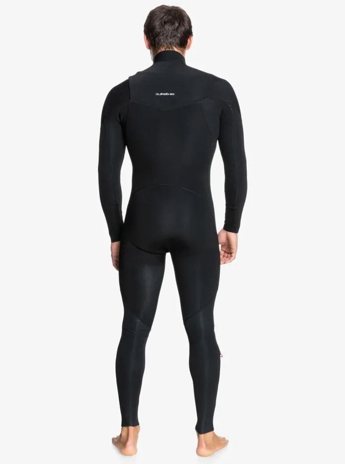 Men Quiksilver Wetsuits 43 Everyday Sessions ChestZip Wetsuit Black