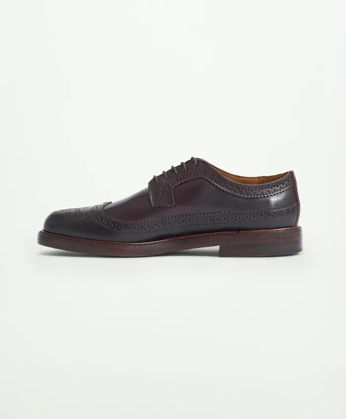 Men Rancourt Cordovan Longwing Burgundy Brooks Brothers Shoes