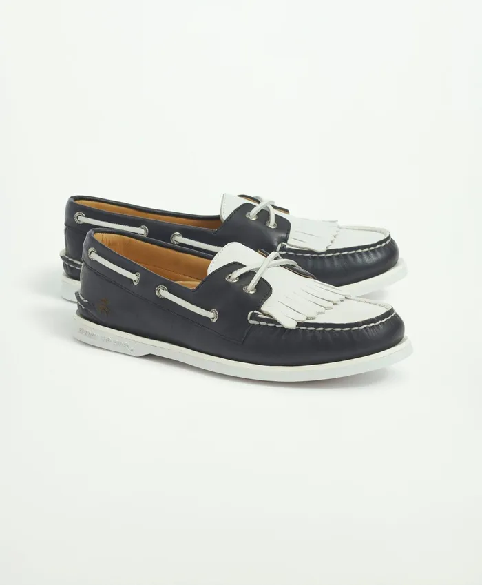 Men Sperry X Brooks Brothers AO 2Eye Kiltie Black Brooks Brothers Shoes