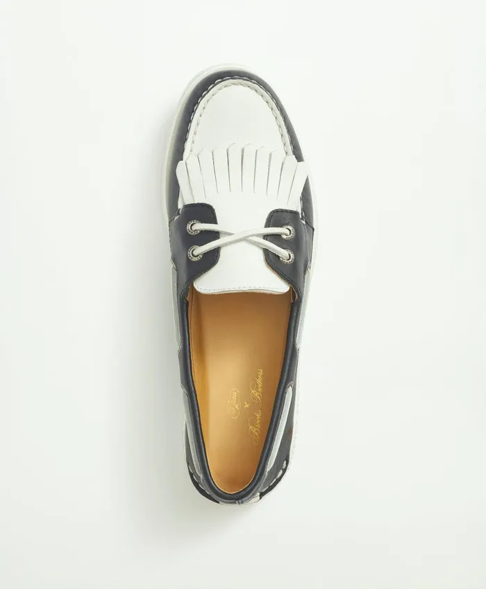 Men Sperry X Brooks Brothers AO 2Eye Kiltie Black Brooks Brothers Shoes