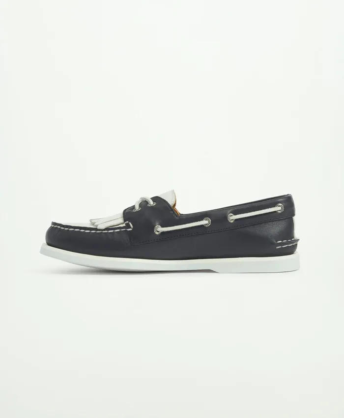 Men Sperry X Brooks Brothers AO 2Eye Kiltie Black Brooks Brothers Shoes
