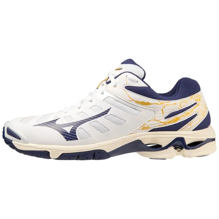 Mizuno WAVE VOLTAGE Whiteblueribbonmp Gold Women Volleyball