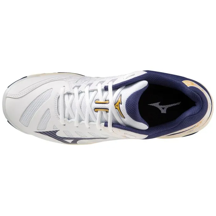 Mizuno WAVE VOLTAGE Whiteblueribbonmp Gold Women Volleyball Mizuno WAVE VOLTAGE Whiteblueribbonmp Gold Women Volleyball