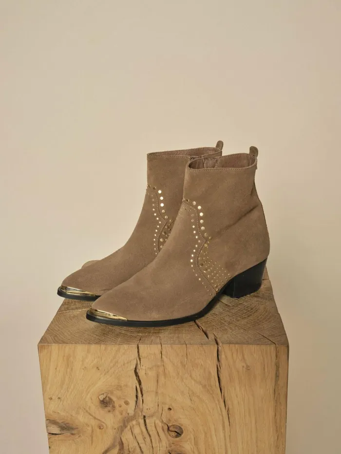 MOS MOSH Shoes Women MMAmos Suede Trock Boot Dark Beige