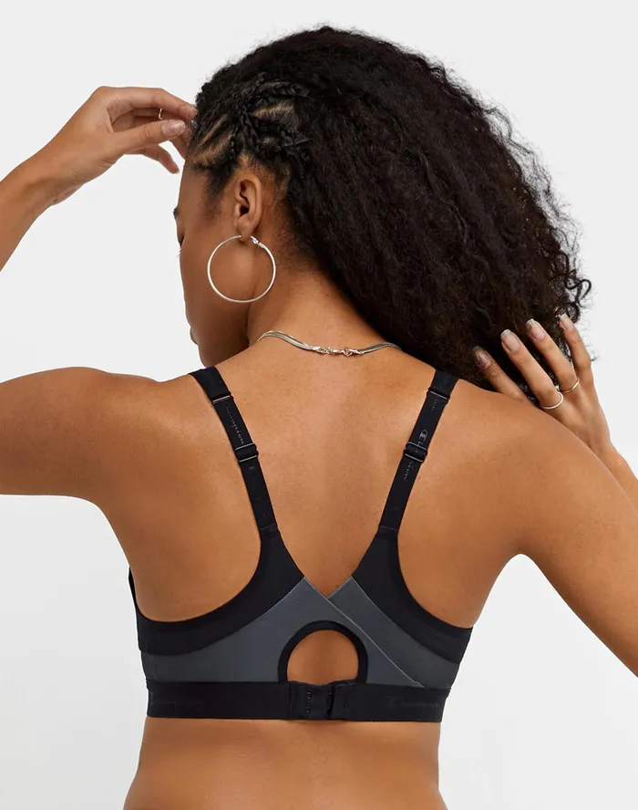 Motion Control Bra Underwire Black Women Champion Sports Bras and Bralettes