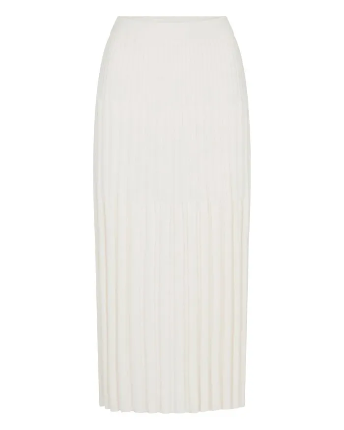 NPeal Dresses and Skirts Women Cashmere Ribbed Skirt New Ivory White