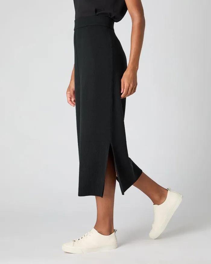 NPeal Dresses and Skirts Women Straight Cashmere Skirt Black