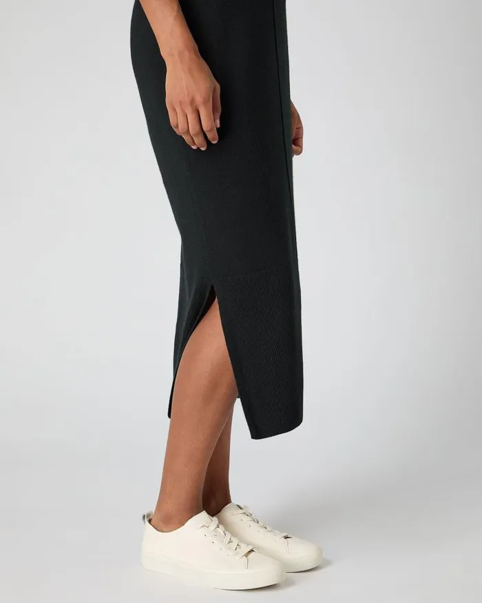 NPeal Dresses and Skirts Women Straight Cashmere Skirt Black