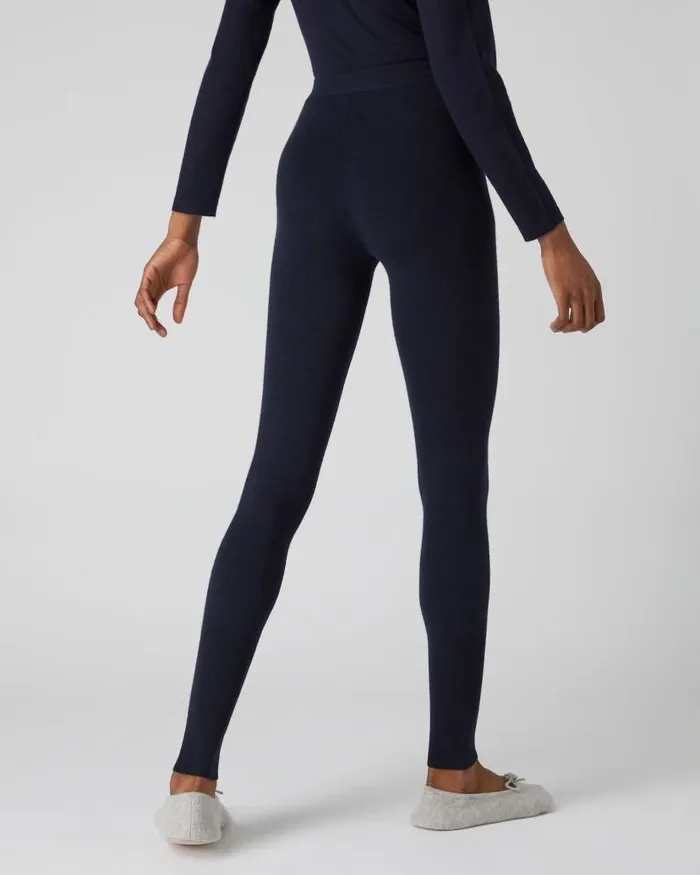 NPeal Leggings and Trousers Women Thea Cashmere Leggings Navy Blue