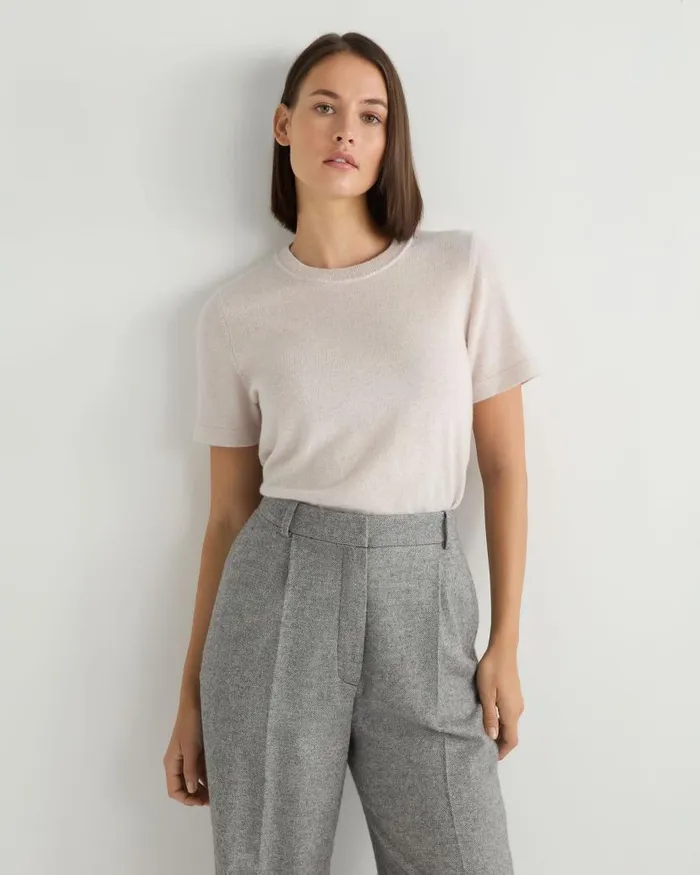 NPeal Tops and Tshirts Women Lottie Cashmere TShirt Frost White
