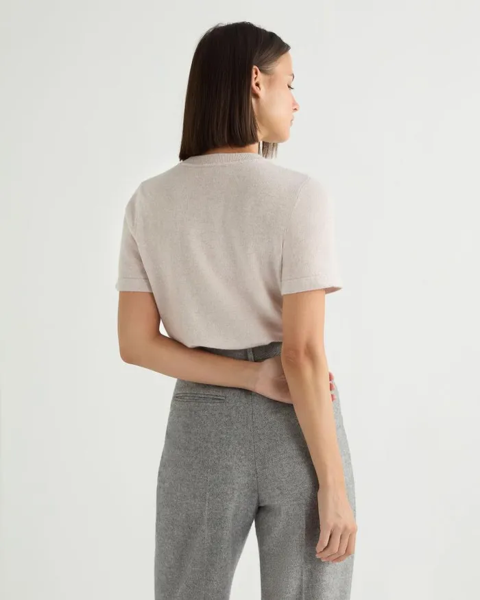 NPeal Tops and Tshirts Women Lottie Cashmere TShirt Frost White