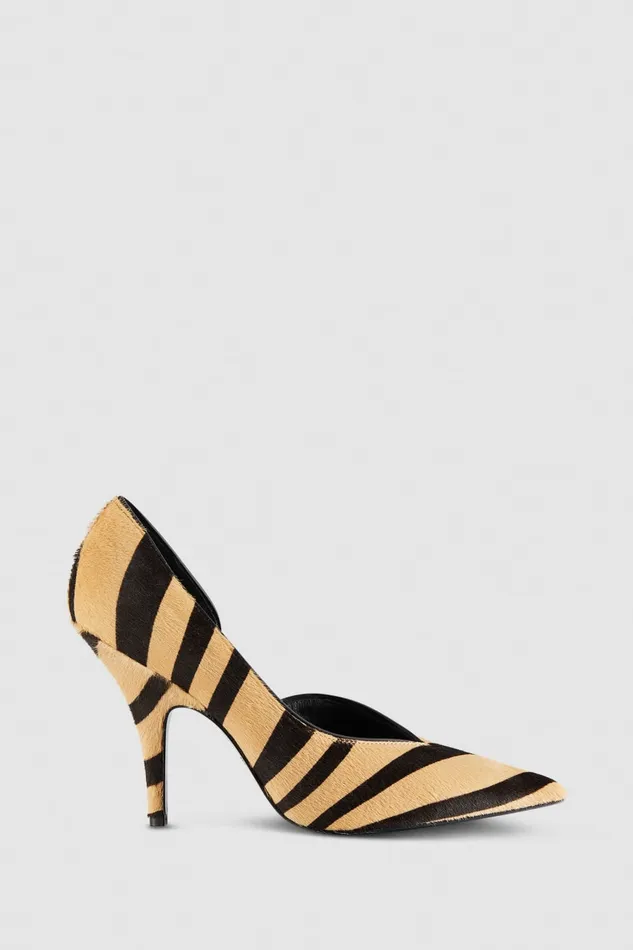 Patrizia Pepe Leather Pumps Black Beige Footwear