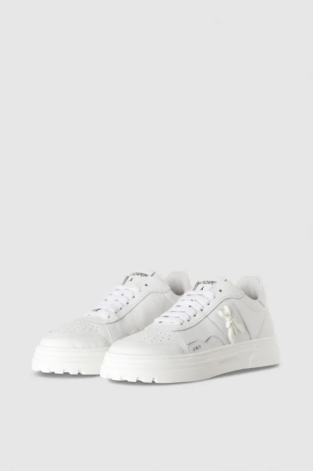 Patrizia Pepe Leather White Sneakers Off White Footwear