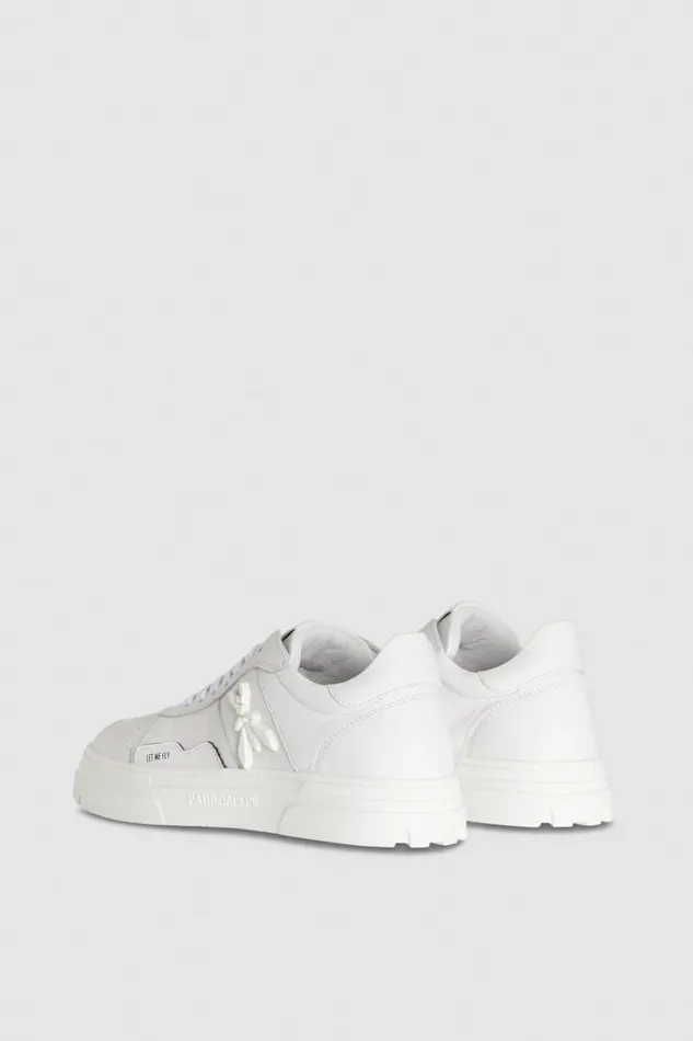 Patrizia Pepe Leather White Sneakers Off White Footwear