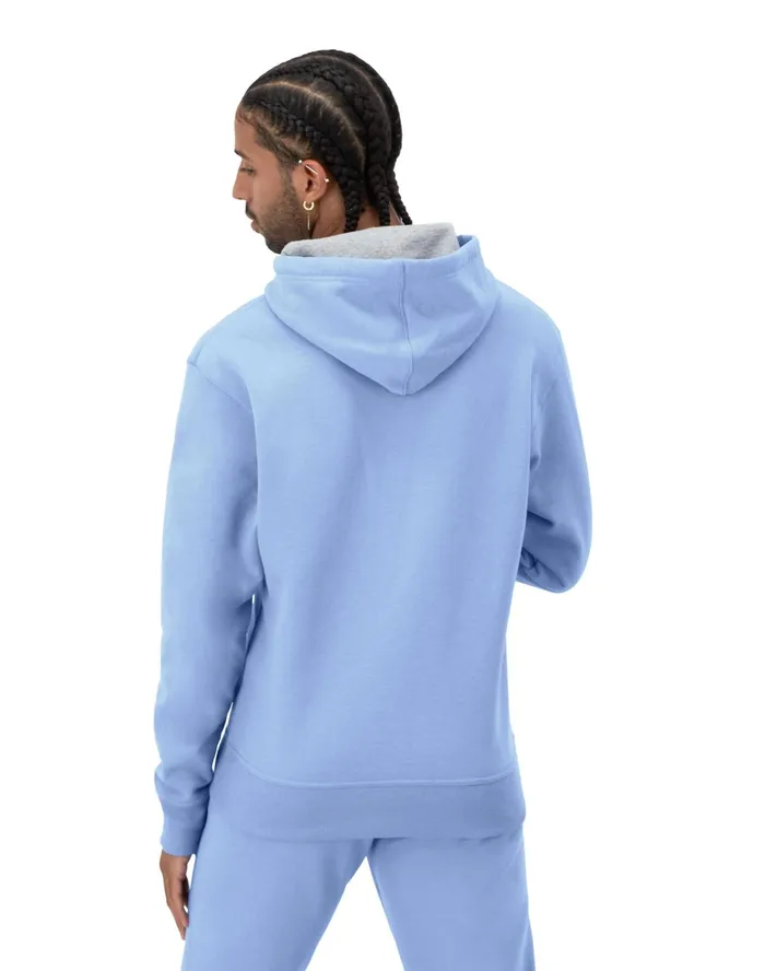 Powerblend Hoodie Classic Script Logo Plaster Blue Men Champion Hoodies and Sweatshirts