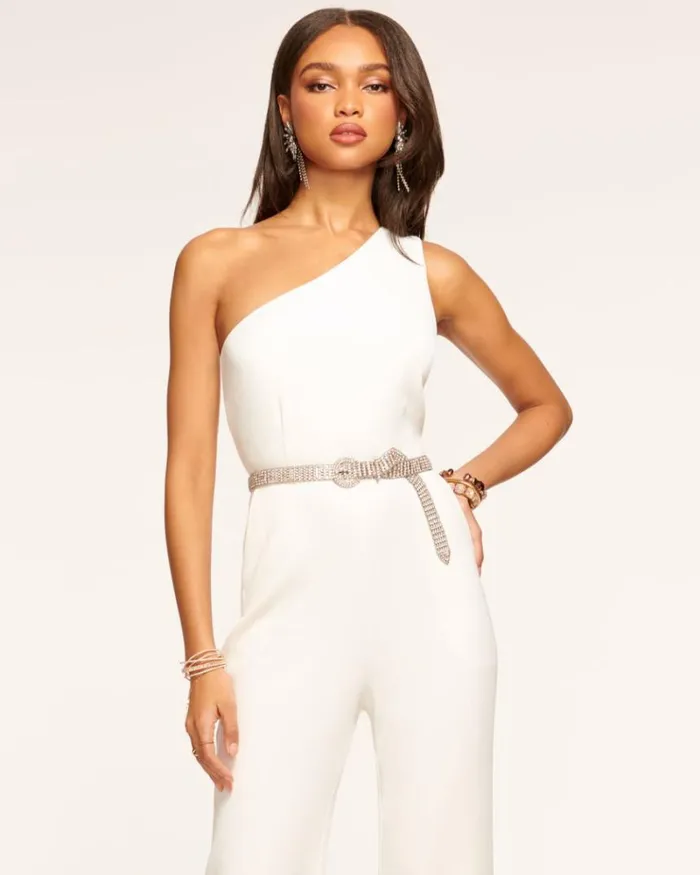 Ramy Brook Jumpsuits Women Gabriela One Shoulder Jumpsuit Ivory
