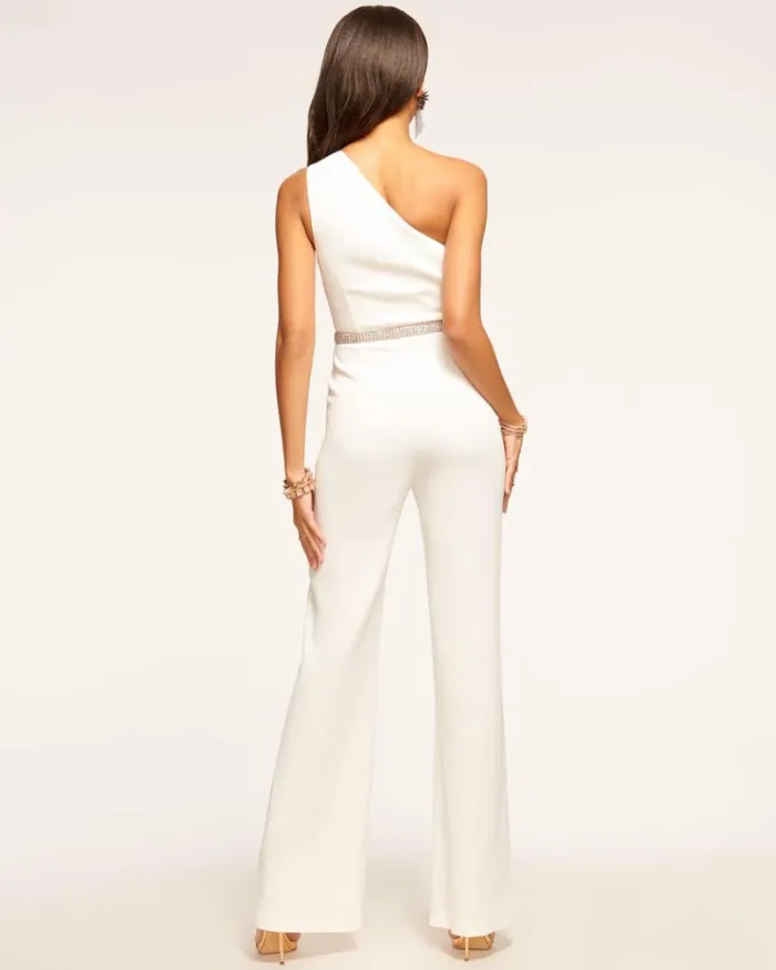 Ramy Brook Jumpsuits Women Gabriela One Shoulder Jumpsuit Ivory