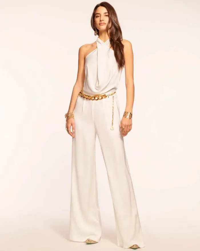 Ramy Brook Jumpsuits Women Harriet Halter Jumpsuit Ivory