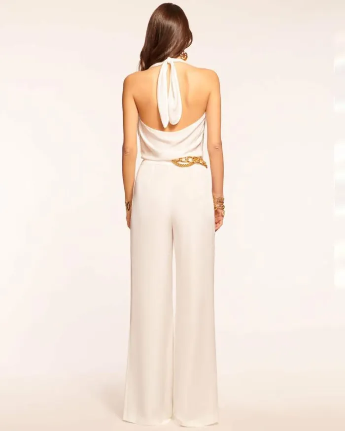 Ramy Brook Jumpsuits Women Harriet Halter Jumpsuit Ivory