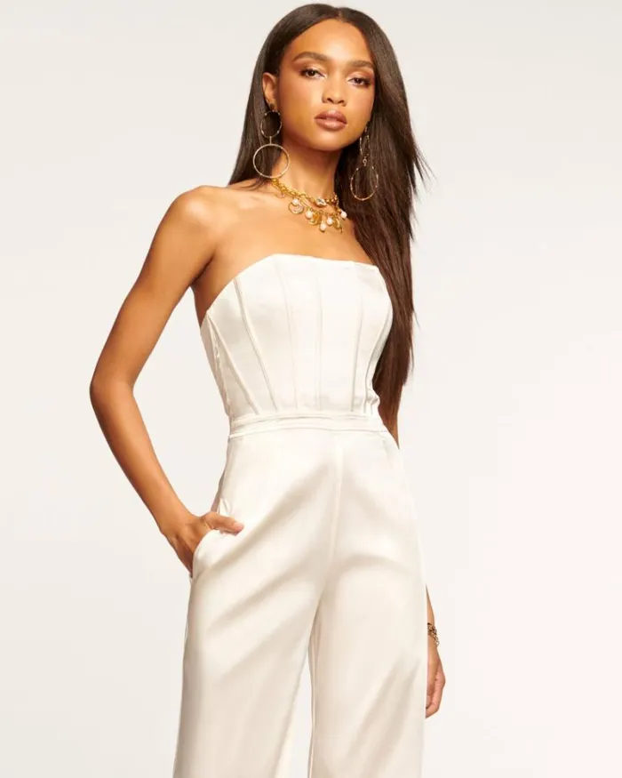 Ramy Brook Jumpsuits Women Mira Strapless Jumpsuit Ivory