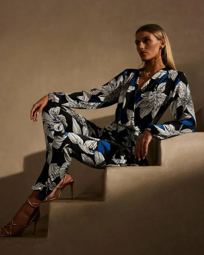 Ramy Brook Jumpsuits Women Valery VNeck Jumpsuit Black Lily