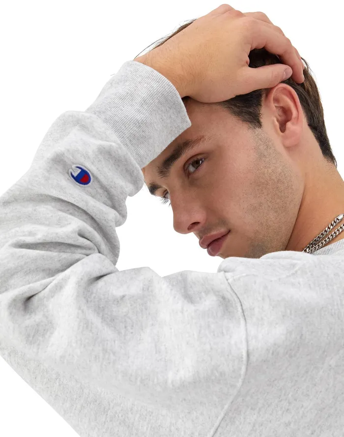 Reverse Weave Stadium Crewneck Sweatshirt Gfs Silver Grey Men Champion Hoodies and Sweatshirts