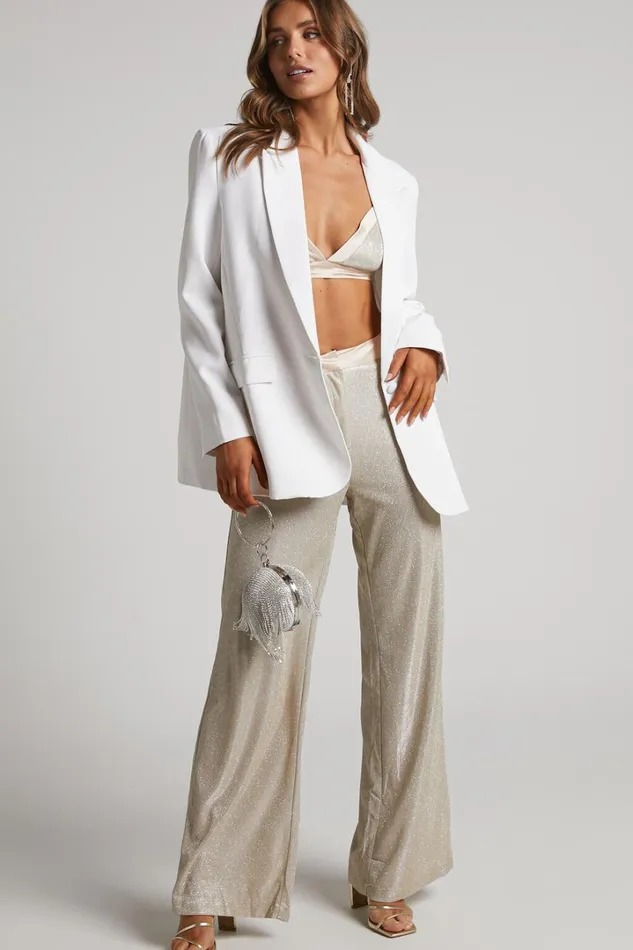 Sharleez Pants 8211 Glitter High Waisted Tailored Wide Leg Pants In Gold Women Showpo Pants Sharleez Pants 8211 Glitter High Waisted Tailored Wide Leg Pants In Gold Women Showpo Pants