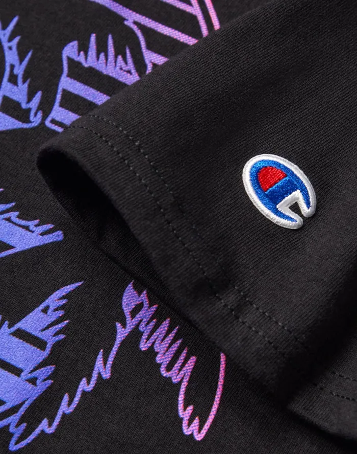 ShortSleeve TShirt Surfer Circle Black Men Champion TShirts and Tops