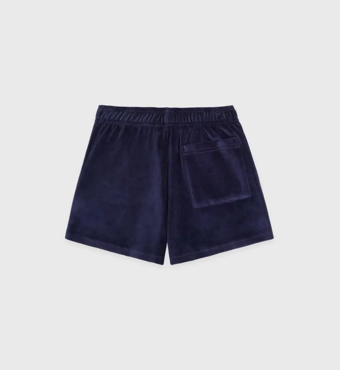 Shorts Women Sporty and Rich SRC Velour Short 8211 NavyWhite
