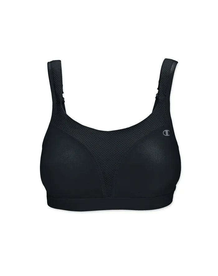 Spot Comfort HighImpact Sports Bra C Logo Black Women Champion Sports Bras and Bralettes
