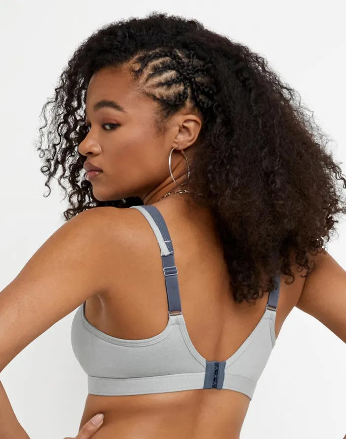 Spot Comfort HighImpact Sports Bra C Logo Oxford Heathermedium Grey Women Champion Sports Bras and Bralettes