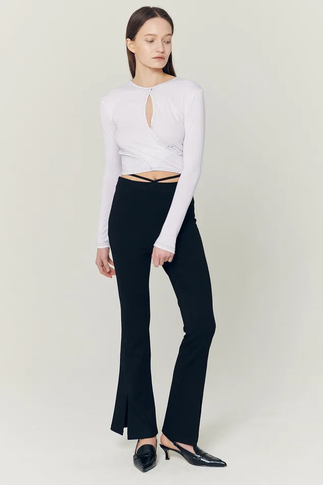 Storets Hazel Hole Wrapped Effect Top Women Crop Tops
