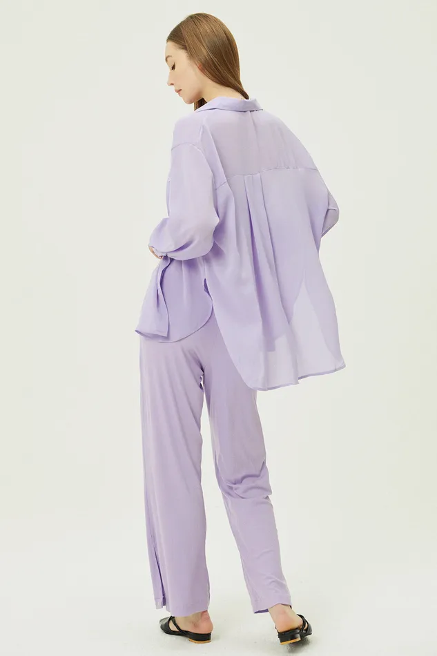 Storets Hazel Sheer 3Piece Set Women Shirts and Blouses