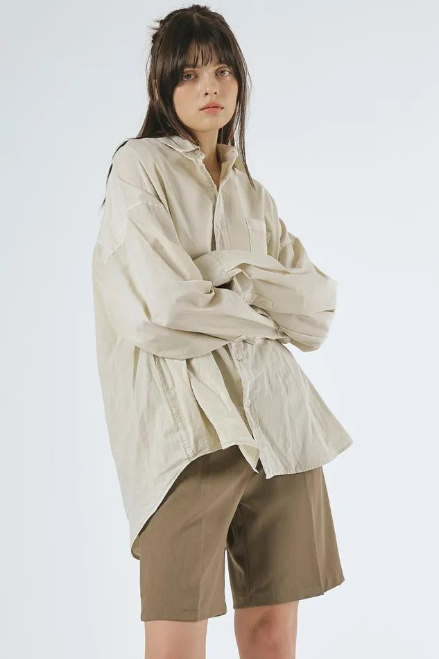 Storets Lydia Oversized Washed Shirt Women Shirts and Blouses