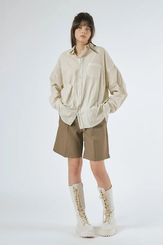 Storets Lydia Oversized Washed Shirt Women Shirts and Blouses