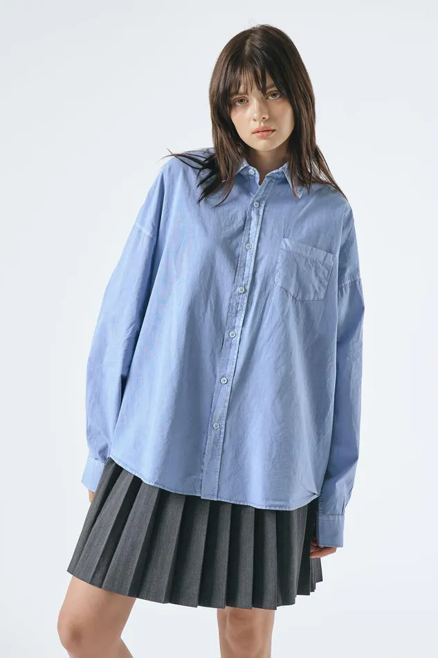 Storets Lydia Oversized Washed Shirt Women Shirts and Blouses