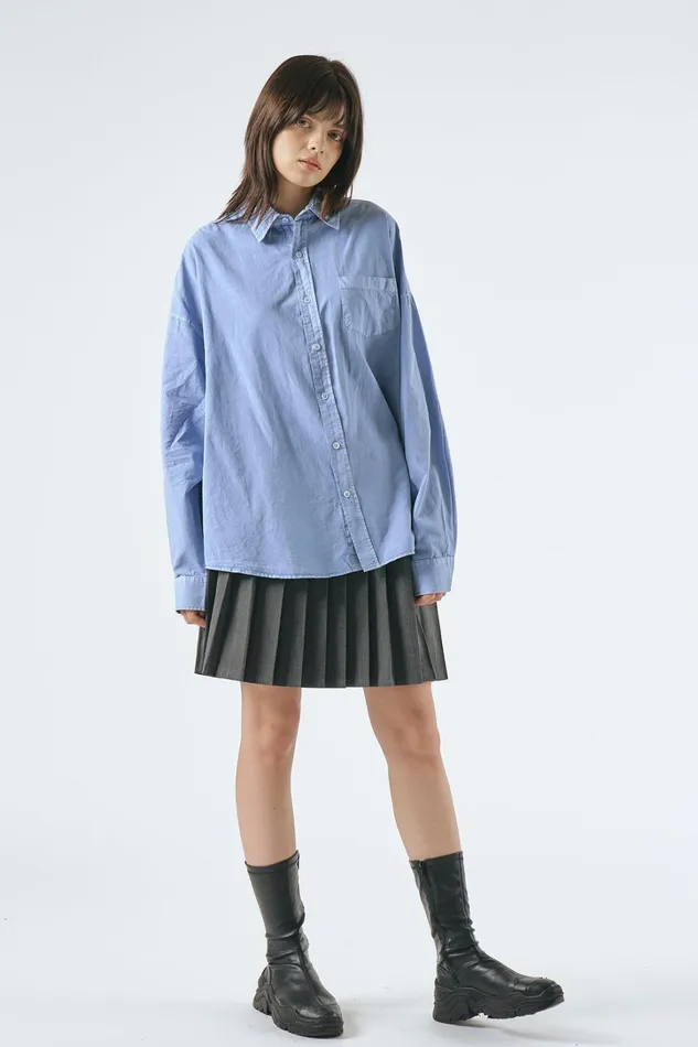 Storets Lydia Oversized Washed Shirt Women Shirts and Blouses