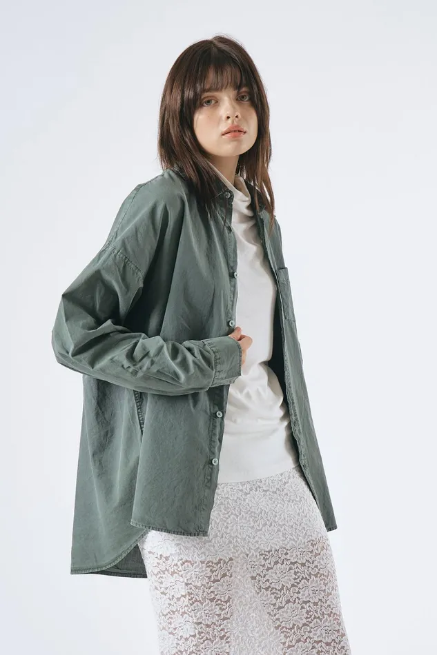 Storets Lydia Oversized Washed Shirt Women Shirts and Blouses
