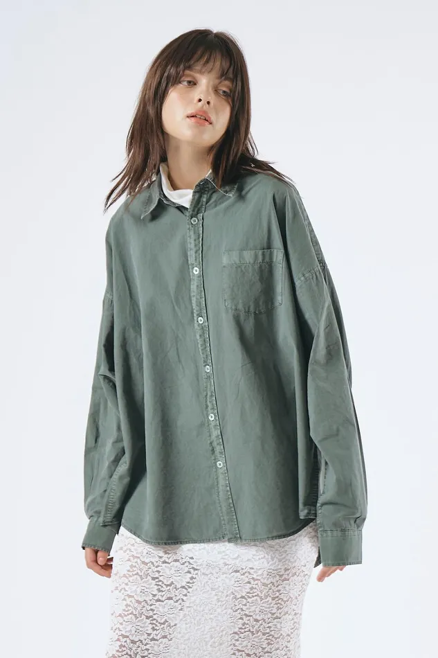 Storets Lydia Oversized Washed Shirt Women Shirts and Blouses