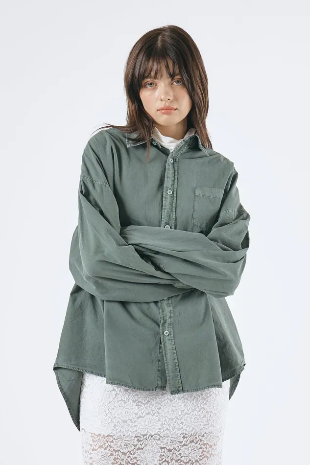 Storets Lydia Oversized Washed Shirt Women Shirts and Blouses