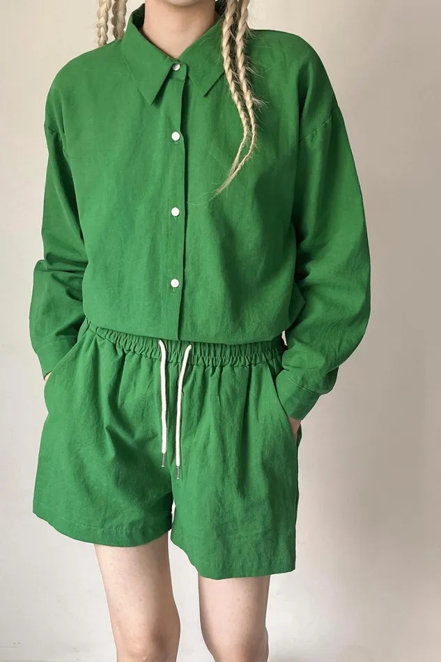Storets Mia Openback Linen Shirt Women Shirts and Blouses