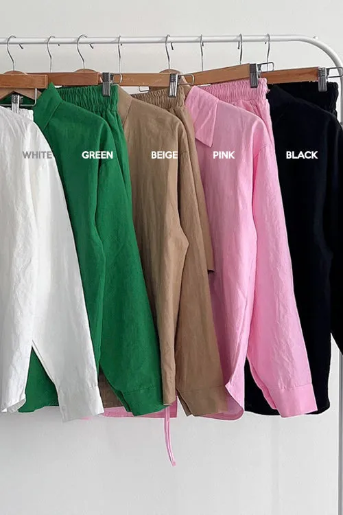 Storets Mia Openback Linen Shirt Women Shirts and Blouses