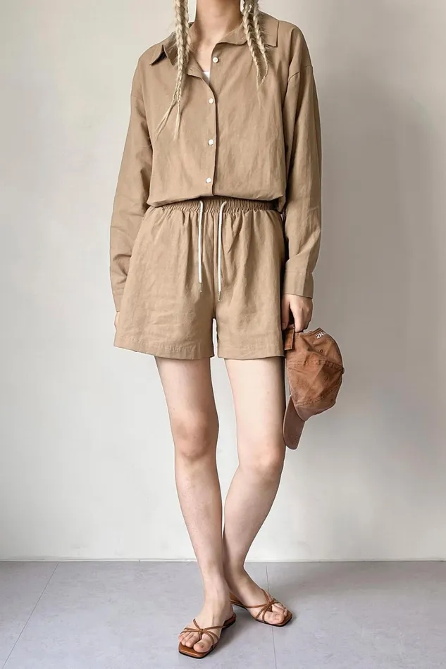 Storets Mia Openback Linen Shirt Women Shirts and Blouses